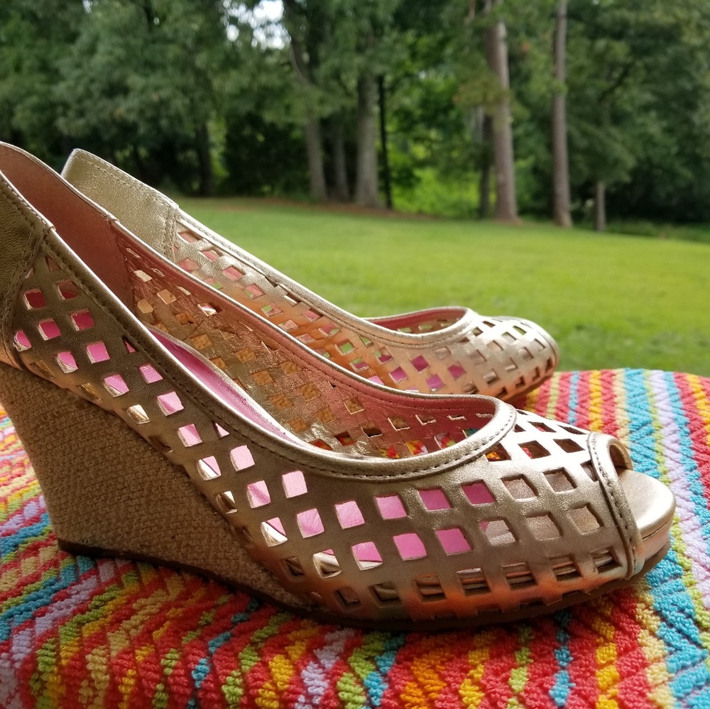 Lily Pulitzer Resort Peep-Toe Wedge